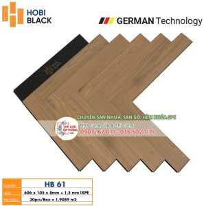 Sàn Gỗ Xương Cá Hobi Black Cốt Đen 61 - sàn gỗ công nghệ Đức