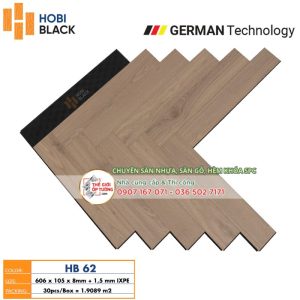 Sàn Gỗ Xương Cá Hobi Black Cốt Đen 62 - sàn gỗ công nghệ Đức