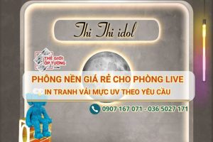 Tranh vải mực UV giá rẻ cho phòng live - in phông nền livestream