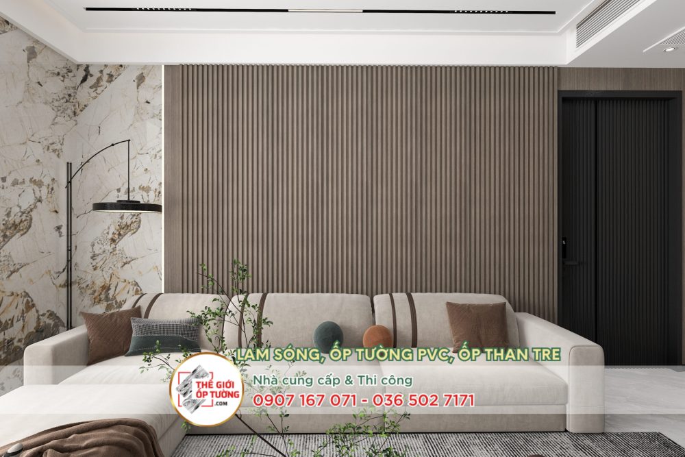 ách Ốp Tường Phòng Khách Nhìn Là Mê - lam sóng ốp tường