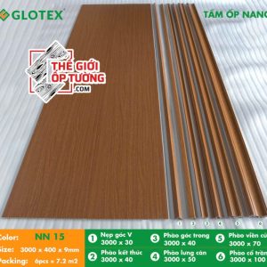 Tấm ốp nano Glotex kèm phụ kiện NN15