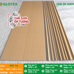 Tấm ốp nano Glotex kèm phụ kiện NN16