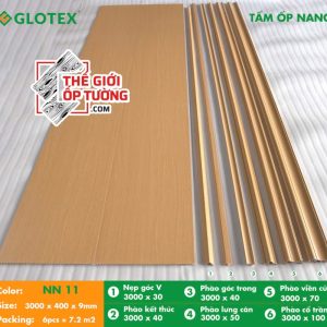 Tấm ốp nano Glotex kèm phụ kiện NN11