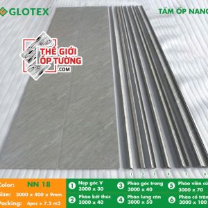 Tấm ốp nano Glotex kèm phụ kiện NN18