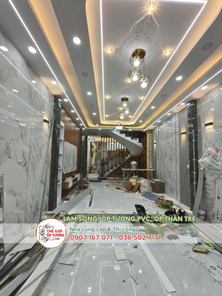 ốp tường gỗ nhựa, nano, PVC - Thế Giới Ốp Tường Q12