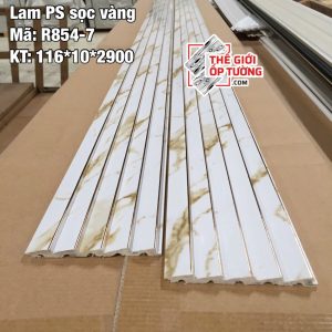 Lam Sóng Ốp Tường PS cao cấp - Lam sọc vàng 7