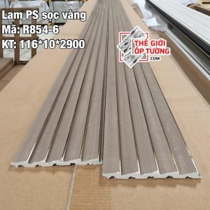 Lam Sóng Ốp Tường PS cao cấp - Lam sọc vàng 6