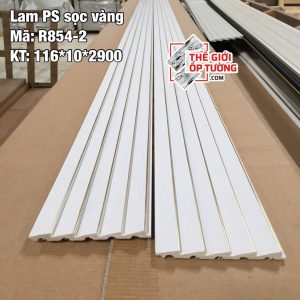 Lam Sóng Ốp Tường PS cao cấp - Lam sọc vàng 2