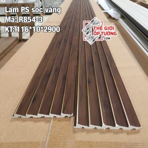 Lam Sóng Ốp Tường PS cao cấp - Lam sọc vàng 3