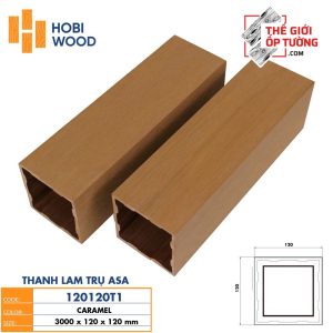 Thanh Lam Trụ Gỗ Nhựa Composite Ngoài Trời ASA Hobi Wood