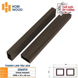 Thanh Lam Trụ Gỗ Nhựa Composite Ngoài Trời ASA Hobi Wood