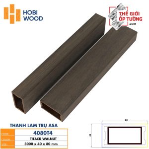 Thanh Lam Trụ Gỗ Nhựa Composite Ngoài Trời ASA Hobi Wood
