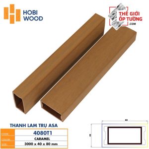 Thanh Lam Trụ Gỗ Nhựa Composite Ngoài Trời ASA Hobi Wood
