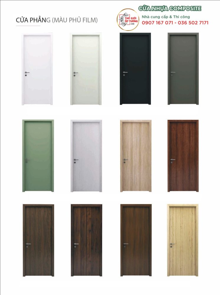 cua phang (2) Cửa phẳng - Cửa Nhựa Composite PIMA