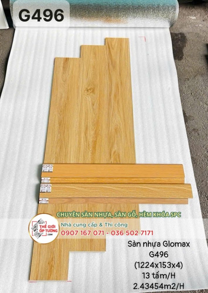 Sàn Nhựa Hèm Khóa GLOMAX 4mm - G496