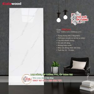 Tấm ốp tường nhựa PVC vân đá GALAWOOD 214