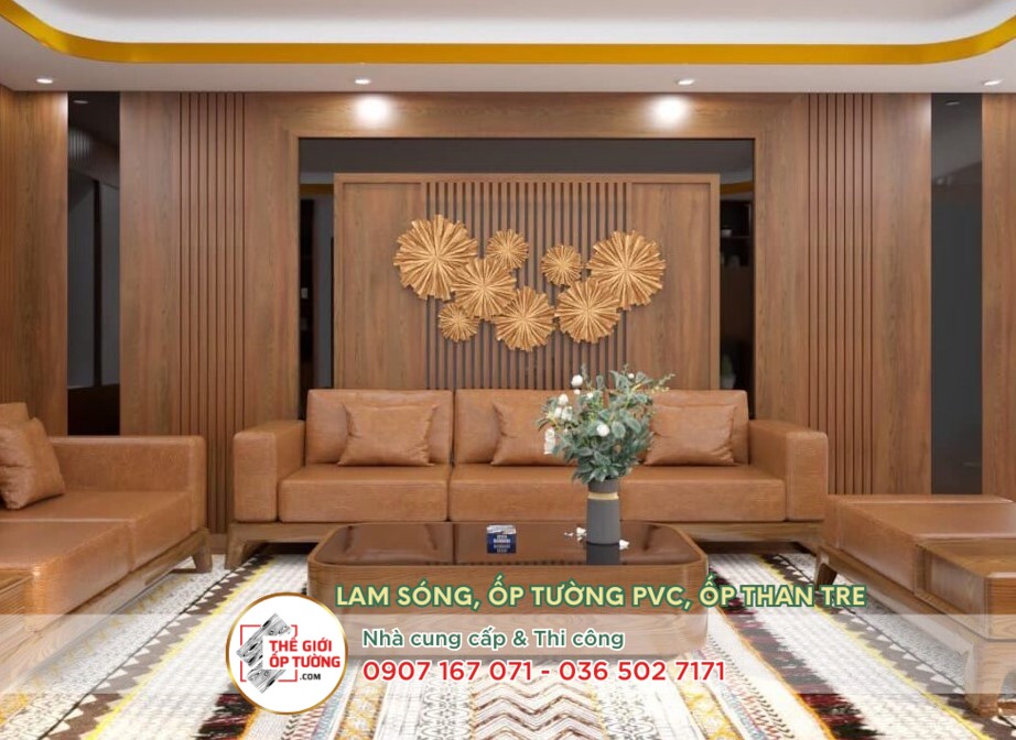 Thi công ván nhựa ốp tường nội thất Quận 12 TPHCM