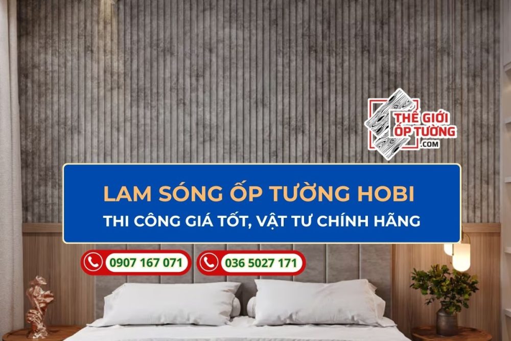 Lam Sóng Ốp Tường HOBI WoodTPHCM Vật tư tại kho, giá tốt chính hãng