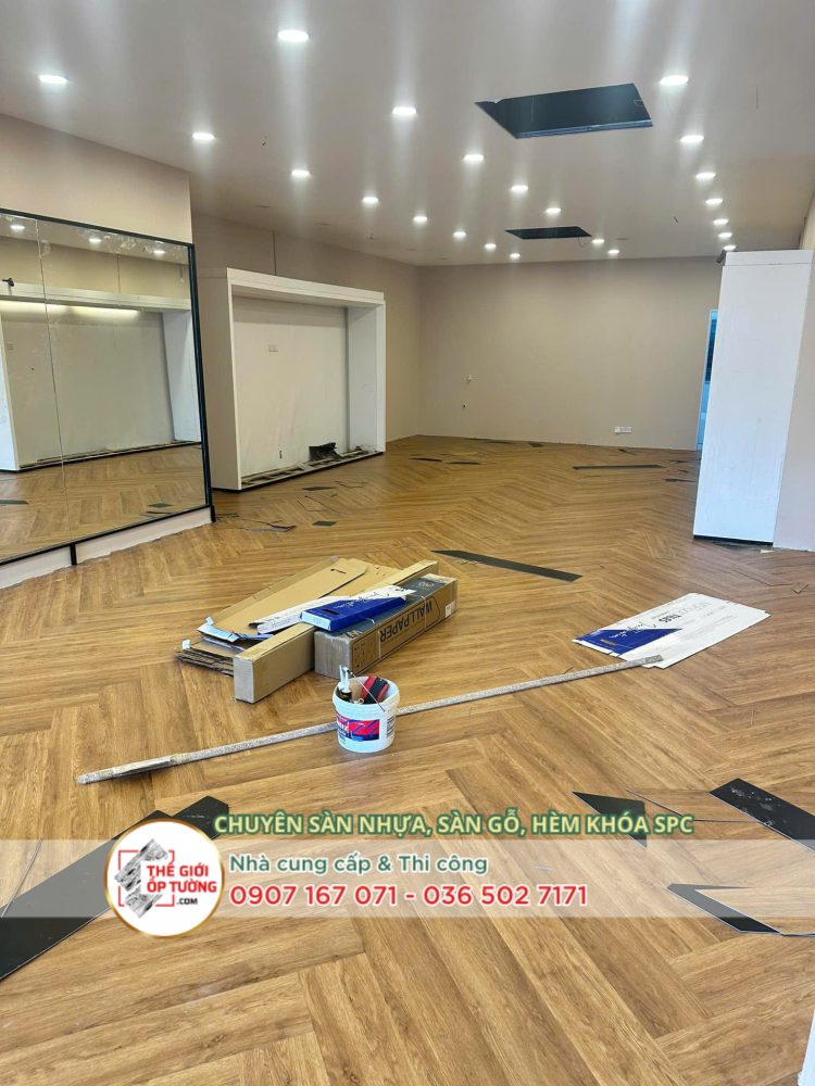 Thi công sàn nhựa hèm khóa Quận 12 TPHCM - Vật tư chính hãng