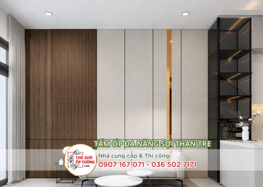 Giá thi công tấm ốp than tre tại TPHCM