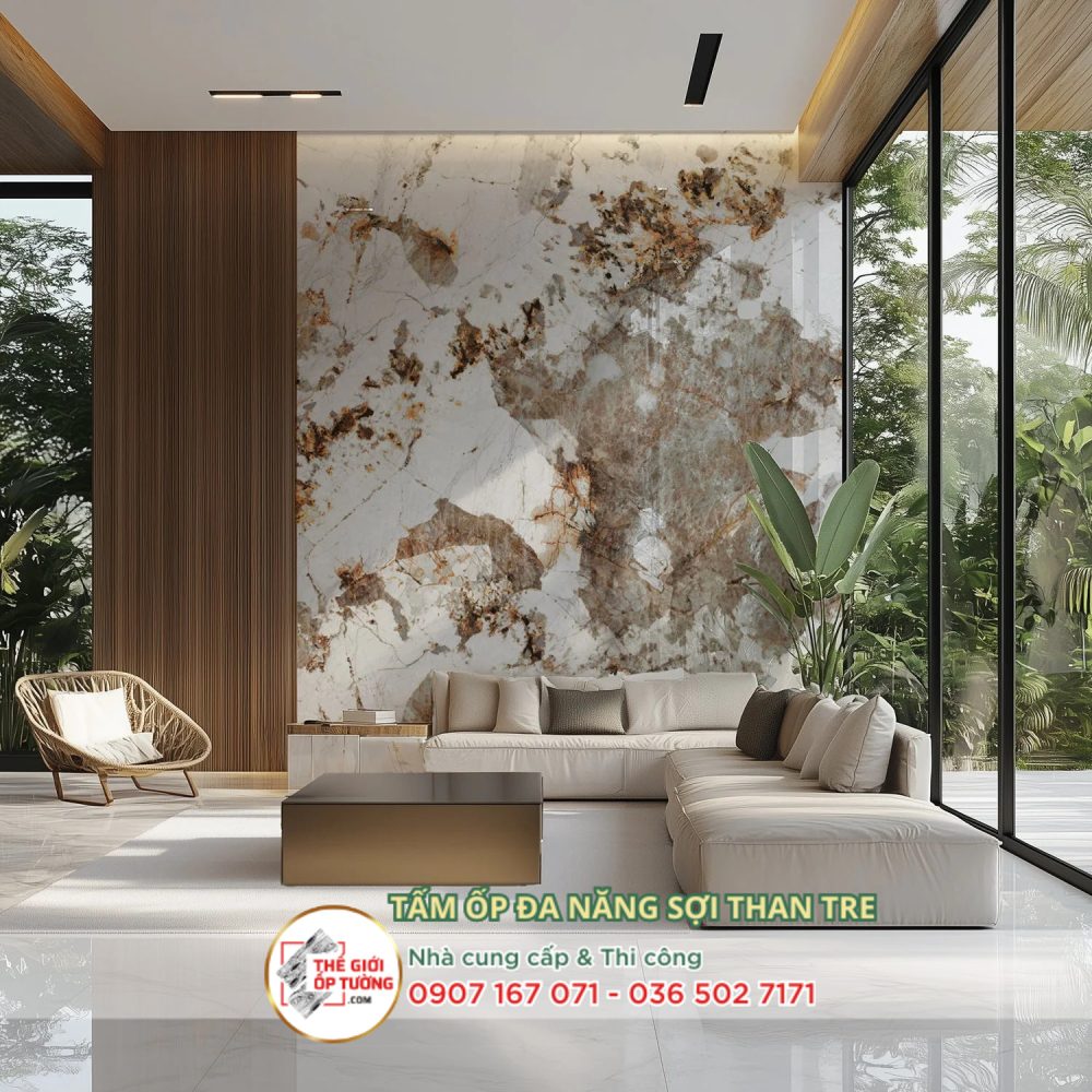 Gợi ý ứng dụng tấm ốp than tre giả đá trong thực tế