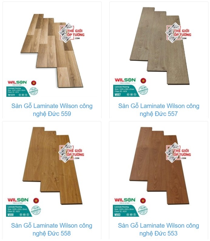 Sàn gỗ Laminate Wilson 8mm