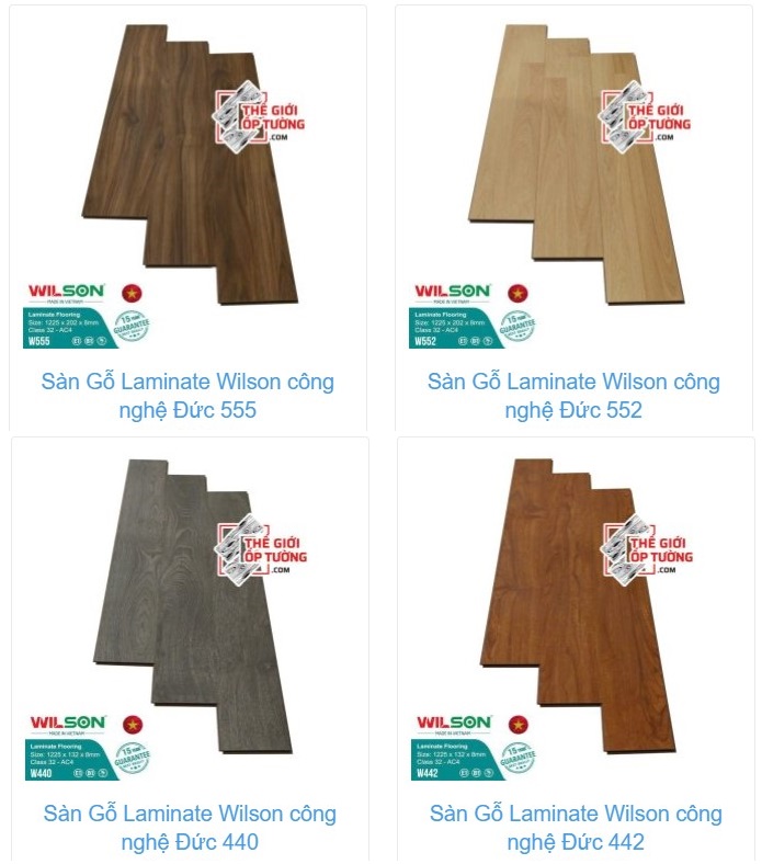 Sàn gỗ Laminate Wilson 8mm