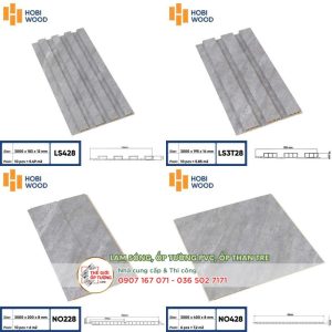 Tấm Nano và Lam Sóng Ốp Tường HOBI Wood đồng màu 28