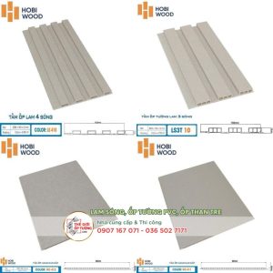 Tấm Nano và Lam Sóng Ốp Tường HOBI Wood đồng màu 10