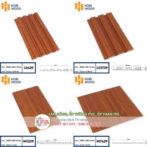 Tấm Nano và Lam Sóng Ốp Tường HOBI Wood đồng màu 29