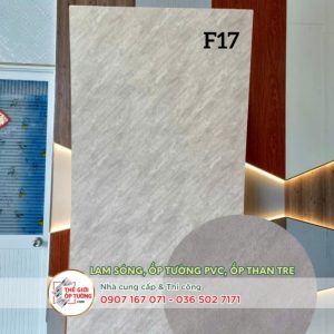 Ốp tường ván nhựa nội thất phủ phim vân xi măng