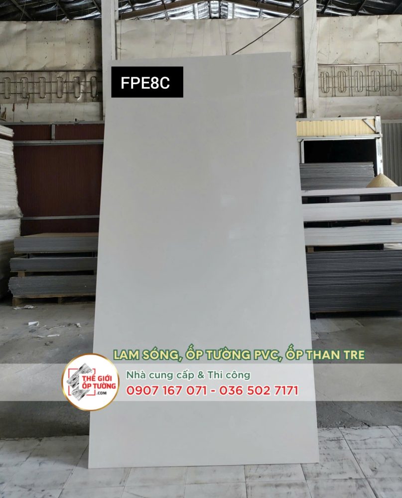 Ốp tường ván nhựa nội thất phủ phim vân mờ