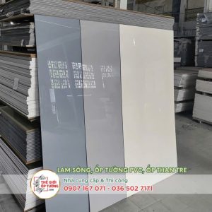 Ốp tường ván nhựa nội thất phủ phim pet bóng