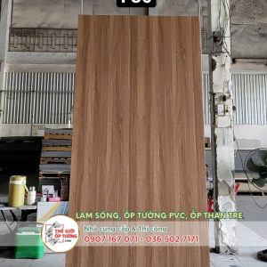 Ốp tường ván nhựa nội thất phủ phim vân gỗ