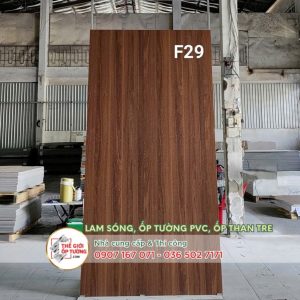 Ốp tường ván nhựa nội thất phủ phim vân gỗ