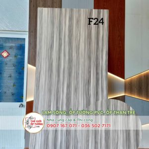 Ốp tường ván nhựa nội thất phủ phim vân gỗ