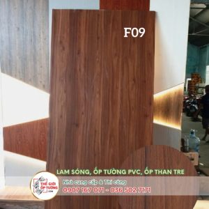 Ốp tường ván nhựa nội thất phủ phim vân gỗ