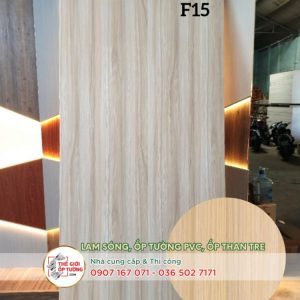 Ốp tường ván nhựa nội thất phủ phim vân gỗ