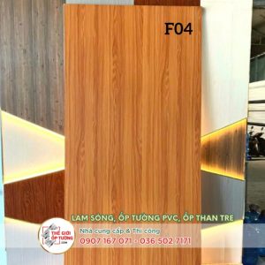 Ốp tường ván nhựa nội thất phủ phim vân gỗ