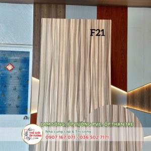 Ốp tường ván nhựa nội thất phủ phim vân gỗ