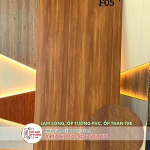 Ốp tường ván nhựa nội thất phủ phim vân gỗ