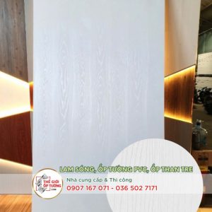Ốp tường ván nhựa nội thất phủ phim vân gỗ
