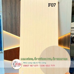 Ốp tường ván nhựa nội thất phủ phim vân gỗ