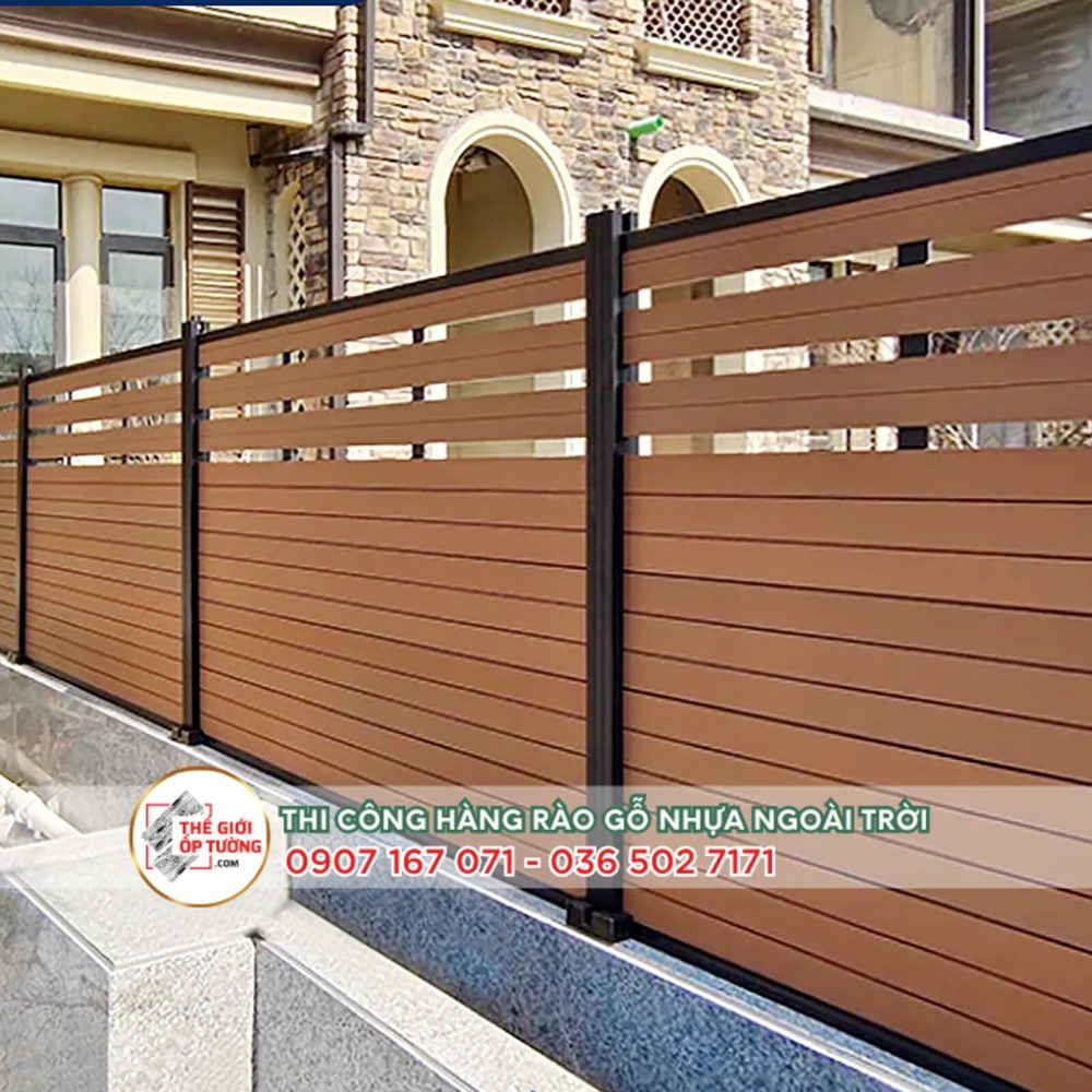 Dịch vụ thi công hàng rào gỗ nhựa tại TPHCM