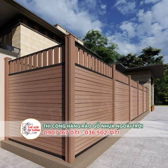 hàng rào gỗ nhựa ngày càng phổ biến tại Sài Gòn