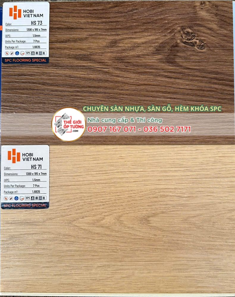 Sàn Nhựa Gỗ SPC Hèm Khóa HOBI 8.5mm