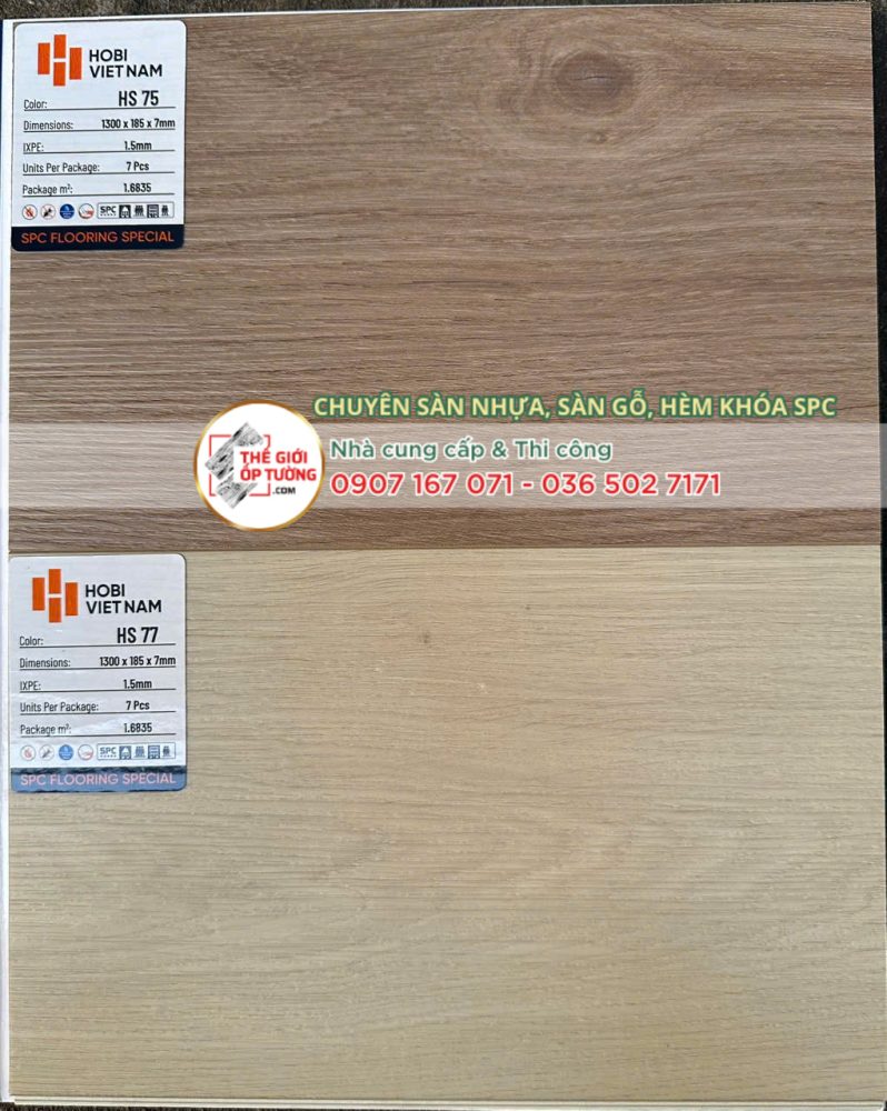 Sàn Nhựa Gỗ SPC Hèm Khóa HOBI 8.5mm