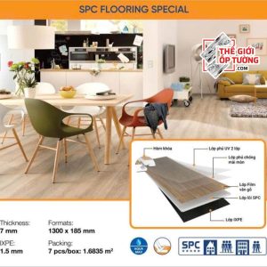 Sàn Nhựa Gỗ SPC Hèm Khóa HOBI 8.5mm 71