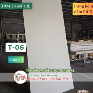 Ốp tường than tre KATA trắng kem đậm 06