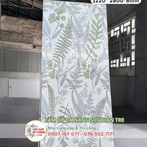 Tấm ốp tường than tre vẽ hoa JD19